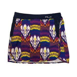 RLX Ralph Lauren Small Golf Skort Skirt  Tennis Colorful Womens Small Pockets